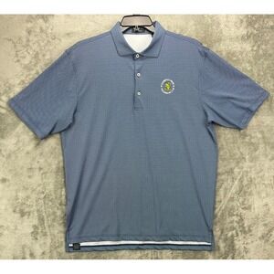 Turtleson Mens Polo Golf‎ Shirt XL Navy Geometric 122nd U.S. Open Performance